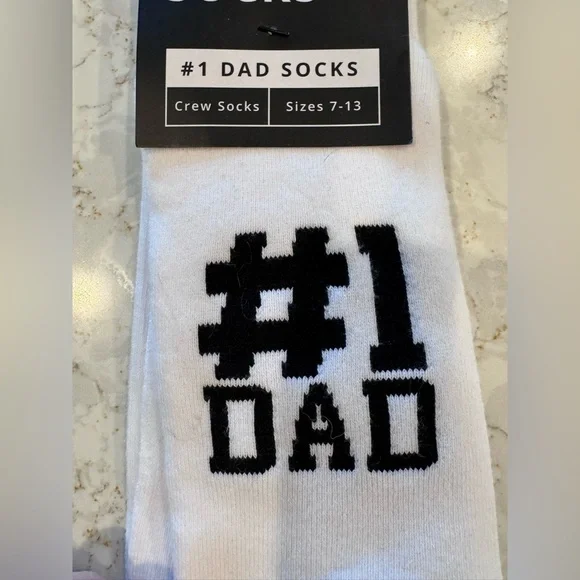 NWT- Men's Bumplife #1 Dad Socks, Sizes 7-13, Color White - Picture 5 of 6